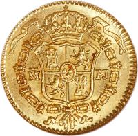 Spain coin 1/2 Escudo - Carlos III (1772 - 1785) reverse reverse of 1/2 Escudo - Carlos III (1772 - 1785) coin with KM# 415 from Spain.