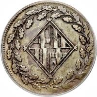 obverse of 1 Peseta - Joseph I (1809 - 1814) coin with KM# 70 from Spain.