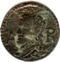 Spanish States coin 1 Ardite - Felipe III (1612 - 1621) obverse obverse of 1 Ardite - Felipe III (1612 - 1621) coin with KM# 13 from Spanish States. Inscription: A R