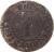 reverse of 1 Skilling Rigsmont - Frederik VII (1856 - 1863) coin with KM# 763 from Denmark. Inscription: SKILLING * 1 * RIGSMONT