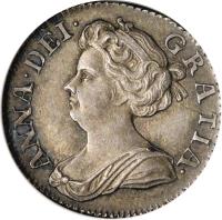 United Kingdom coin 6 Pence - Anne (1707 - 1711) obverse obverse of 6 Pence - Anne (1707 - 1711) coin with KM# 522 from United Kingdom. Inscription: ANNA · DEI · GRATIA ·