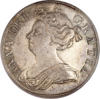 United Kingdom coin 1/2 Crown - Anne (1707 - 1714) obverse obverse of 1/2 Crown - Anne (1707 - 1714) coin with KM# 525 from United Kingdom. Inscription: ANNA · DEI · GRATIA ·