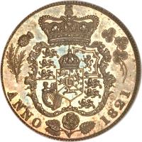 United Kingdom coin 6 Pence - George IV (1821) reverse reverse of 6 Pence - George IV (1821) coin with KM# 678 from United Kingdom. Inscription: ANNO 1821