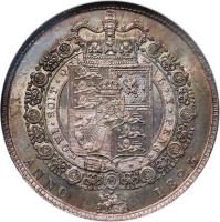 United Kingdom coin 1/2 Crown - George IV (1823 - 1824) reverse reverse of 1/2 Crown - George IV (1823 - 1824) coin with KM# 688 from United Kingdom. Inscription: HONI · SOIT · QUI MAL · Y · PENSE · · ANNO 1823