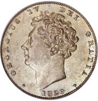 obverse of 6 Pence - George IV (1826 - 1829) coin with KM# 698 from United Kingdom. Inscription: GEORGIUS IV DEI GRATIA · 1829 ·