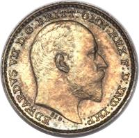 obverse of 1 Penny - Edward VII - Maundy Coinage (1902 - 1910) coin with KM# 795 from United Kingdom. Inscription: EDWARDVS VII D:G: BRITT: OMN: REX REGINA · F:D: IND: IMP: GES.