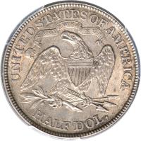 United States coin 1/2 Dollar - Seated Liberty Half Dollar; Without date arrows; With drapery (1866 - 1873) reverse reverse of 1/2 Dollar - Seated Liberty Half Dollar; Without date arrows; With drapery (1866 - 1873) coin with KM# 99 from United States.