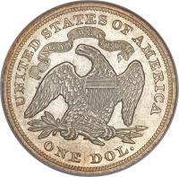 United States coin 1 Dollar - Seated Liberty (1866 - 1873) reverse reverse of 1 Dollar - Seated Liberty (1866 - 1873) coin with KM# 100 from United States. Inscription: UNITED STATES OF AMERICA ONE DOL.