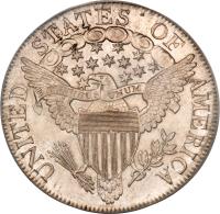 United States coin 1/2 Dollar - Draped Bust Half Dollar; Heraldic eagle (1801 - 1807) reverse reverse of 1/2 Dollar - Draped Bust Half Dollar; Heraldic eagle (1801 - 1807) coin with KM# 35 from United States.