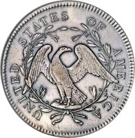 United States coin 1 Dollar - Flowing Hair Dollar (1794 - 1795) reverse reverse of 1 Dollar - Flowing Hair Dollar (1794 - 1795) coin with KM# 17 from United States.