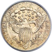 reverse of 1 Dime - Draped Bust Dime; Heraldic eagle (1798 - 1807) coin with KM# 31 from United States.