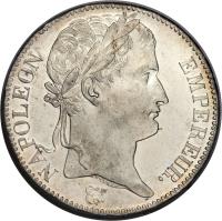 France coin 5 Francs - Napoleon I - Hundred Days (1815) obverse obverse of 5 Francs - Napoleon I - Hundred Days (1815) coin with KM# 704 from France. Inscription: NAPOLEON EMPEREUR.