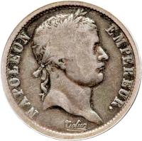 obverse of 2 Francs - Napoleon I (180 - 1808) coin with KM# 684 from France. Inscription: NAPOLEON EMPEREUR. Tioler
