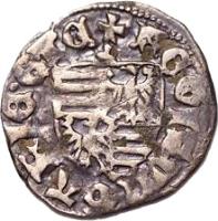 Hungary coin 1 Denar - Sigismund of Luxemburg (1390 - 1427) reverse reverse of 1 Denar - Sigismund of Luxemburg (1390 - 1427) coin with EH# 449 from Hungary. Inscription: +REGIS · VnGARIεεΤc