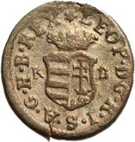 Hungary coin 1 Duarius - Leopold I (1702 - 1705) obverse obverse of 1 Duarius - Leopold I (1702 - 1705) coin with KM# 254 from Hungary. Inscription: LEOP · D · G · R · I · S · A · G · H · B · REX · K B