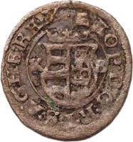 Hungary coin 1 Denar - Leopold I (1662 - 1696) obverse obverse of 1 Denar - Leopold I (1662 - 1696) coin with KM# 174 from Hungary. Inscription: LEOP. D. G. R. I. S. A. G. H(V). B(O). REX.