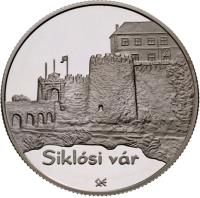 reverse of 5000 Forint - Siklós Castle (2008) coin with KM# 807 from Hungary. Inscription: SIKLÓSI VÁR