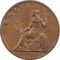 Ionian Islands coin 2 Lepta (1819 - 1820) obverse obverse of 2 Lepta (1819 - 1820) coin with KM# 31 from Ionian Islands. Inscription: BRITANNIA.