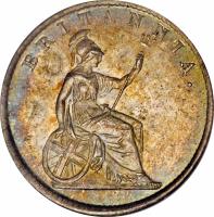 Ionian Islands coin 30 Lepta (1834 - 1862) obverse obverse of 30 Lepta (1834 - 1862) coin with KM# 35 from Ionian Islands. Inscription: BRITANNIA.