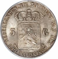 reverse of 3 Gulden - Willem I (1817 - 1832) coin with KM# 49 from Netherlands. Inscription: . 1831 . MUNT VAN HET KONINGRYK DER NEDERLANDEN 3 G