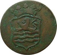 Netherlands East Indies coin 1 Duit - Zeeland (1792 - 1794) obverse obverse of 1 Duit - Zeeland (1792 - 1794) coin with KM# 159 from Netherlands East Indies.