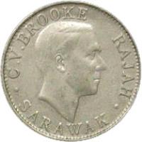 Sarawak coin 20 Cents - Charles Vyner Brooke (1927) obverse obverse of 20 Cents - Charles Vyner Brooke (1927) coin with KM# 17a from Sarawak. Inscription: C.V.BROOKE RAJAH · SARAWAK ·