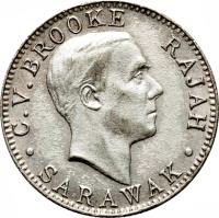 Sarawak coin 10 Cents - Charles Vyner Brooke (1920) obverse obverse of 10 Cents - Charles Vyner Brooke (1920) coin with KM# 15 from Sarawak. Inscription: C. V. BROOKE RAJAH SARAWAK