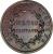 reverse of 1/2 Centavo (1835) coin with KM# 114 from Chile. Inscription: · CONOMIA ES RIQUEZA MEDIO CENTAVO
