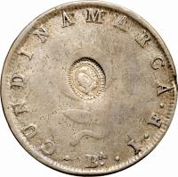 Colombia coin 8 Reales (1820 - 1821) reverse reverse of 8 Reales (1820 - 1821) coin with KM# 73 from Colombia.