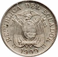 Ecuador coin 1 Centavo (1909) obverse obverse of 1 Centavo (1909) coin with KM# 58 from Ecuador. Inscription: REPUBLICA DEL ECUADOR