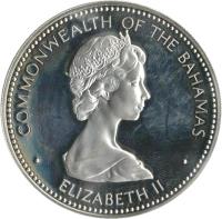 Bahamas coin 10 Dollars - Elizabeth II - Independence Day (1973) obverse obverse of 10 Dollars - Elizabeth II - Independence Day (1973) coin with KM# 42 from Bahamas. Inscription: COMMONWEALTH OF THE BAHAMAS · ELIZABETH II ·