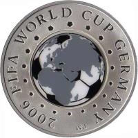 Belarus coin 20 Roubles - 2006 FIFA World Cup (2005) reverse reverse of 20 Roubles - 2006 FIFA World Cup (2005) coin with KM# 101 from Belarus. Inscription: 2006 FIFA WORLD CUP GERMANY TM